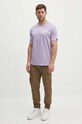 Хлопковая футболка Alpha Industries 188505.03 фиолетовой SS25