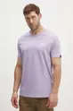 fialová Bavlnené tričko Alpha Industries