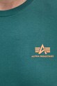 Бавовняна футболка Alpha Industries зелений 188505.03