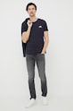 Alpha Industries tricou din bumbac Basic T Small Logo 188505.07 bleumarin AW23
