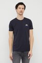 Alpha Industries t-shirt bawełniany Basic T Small Logo granatowy 188505.07