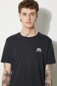 Alpha Industries t-shirt bawełniany Basic T Small Logo granatowy 188505.07