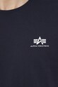 Alpha Industries t-shirt bawełniany Basic T Small Logo 188505.07 granatowy