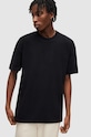 Odzież AllSaints t-shirt bawełniany ISAC SS CREW MD105V czarny