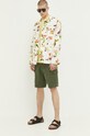 Hollister Co. t-shirt bawełniany KI324.3036.810 żółty SS23