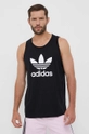 czarny adidas Originals t-shirt bawełniany