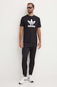 adidas Originals t-shirt bawełniany Adicolor Classics Trefoil Tee IA4815 czarny SS23