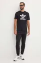 Bombažna kratka majica adidas Originals Adicolor Classics Trefoil Tee črna