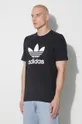 čierna Bavlnené tričko adidas Originals Adicolor Classics Trefoil Tee