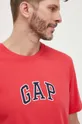 κόκκινο Βαμβακερό μπλουζάκι GAP