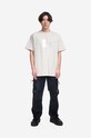 A-COLD-WALL* t-shirt bawełniany Foil Grid SS T-Shirt ACWMTS110 beżowy SS23