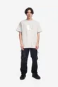 Βαμβακερό μπλουζάκι A-COLD-WALL* Foil Grid SS T-Shirt μπεζ