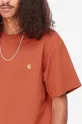 pomarańczowy Carhartt WIP t-shirt bawełniany Chase