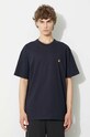 Carhartt WIP cotton T-shirt Chase navy I026391