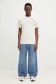 Памучна тениска Carhartt WIP American Script бежов I029956