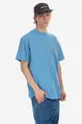 Carhartt WIP cotton T-shirt American Script turquoise