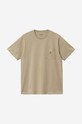 Carhartt WIP tricou din bumbac Pocket uni maro I030434