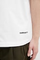 Carhartt WIP t-shirt bawełniany S/S Link Script T-Shirt biały I031373
