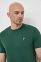 πράσινο Βαμβακερό μπλουζάκι Lyle & Scott