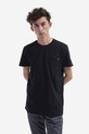 Edwin t-shirt bawełniany gładkie czarny I024991.8967