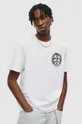 λευκό Βαμβακερό μπλουζάκι AllSaints Ανδρικά