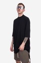 Bavlnené tričko Rick Owens čierna DU01C6274.RN.BLACK