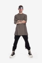 Bavlněné tričko Rick Owens hnědá