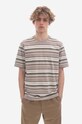 Norse Projects tricou din bumbac cu modele bej N01.0633.0920