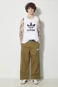 adidas Originals top din bumbac Adicolor Classics Trefoil Tank alb