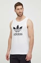 adidas Originals top bawełniany Adicolor Classics Trefoil Tank Top biały IA4808
