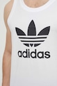 adidas Originals top bawełniany Adicolor Classics Trefoil Tank Top IA4808 biały