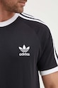 adidas Originals tricou din bumbac Adicolor 3-Stripes IA4845 negru