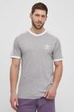 Памучна тениска adidas Originals Adicolor 3-Stripes сив IA4848