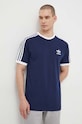 adidas Originals tricou din bumbac Adicolor 3-Stripes cu modele bleumarin IA4850