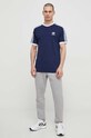 Бавовняна футболка adidas Originals Adicolor Classics 3-Stripes IA4850 темно-синій SS23