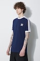 adidas Originals t-shirt bawełniany Adicolor 3-Stripes granatowy IA4850