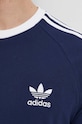 adidas Originals tricou din bumbac Adicolor 3-Stripes IA4850 bleumarin
