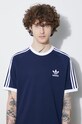 Βαμβακερό μπλουζάκι adidas Originals IA4850 σκούρο μπλε