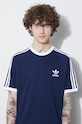 adidas Originals t-shirt bawełniany Adicolor 3-Stripes IA4850 granatowy