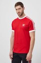 adidas Originals t-shirt bawełniany Adicolor Classics 3-Stripes czerwony IA4852