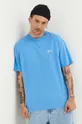 niebieski Abercrombie & Fitch t-shirt bawełniany