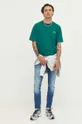 Βαμβακερό μπλουζάκι Abercrombie & Fitch πράσινο