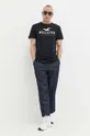 Βαμβακερό μπλουζάκι Hollister Co. μαύρο
