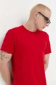 rdeča Bombažna kratka majica Hollister Co.