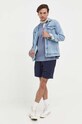 Hollister Co. t-shirt bawełniany KI324.3088.210 niebieski SS23