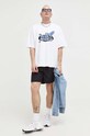Preach t-shirt bawełniany 206279 biały SS23