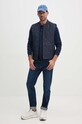 Pamučna majica dugih rukava Lacoste L1312.166 mornarsko plava SS23