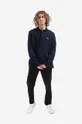 Βαμβακερή μπλούζα με μακριά μανίκια Lacoste σκούρο μπλε