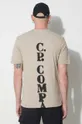 beżowy C.P. Company t-shirt bawełniany Męski