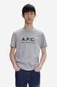 A.P.C. cotton T-shirt Sven cotton gray CODEU.M26199